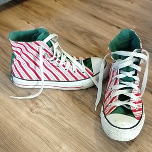 Candy Cane Chuck Taylors Converse All Star
